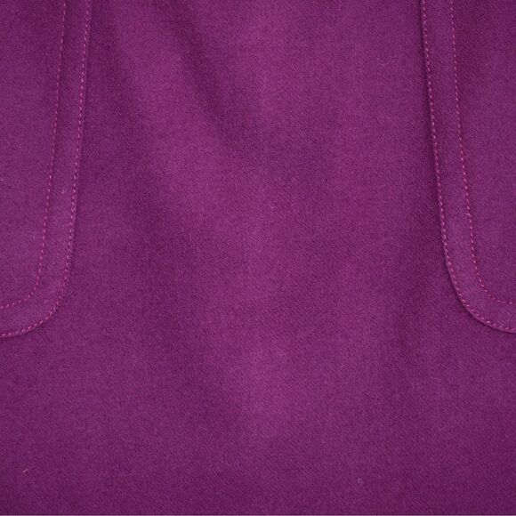 J.CREW Women's 100% Wool Mini A Line Skirt With Pockets Purple Size 2 - Picture 3 of 6